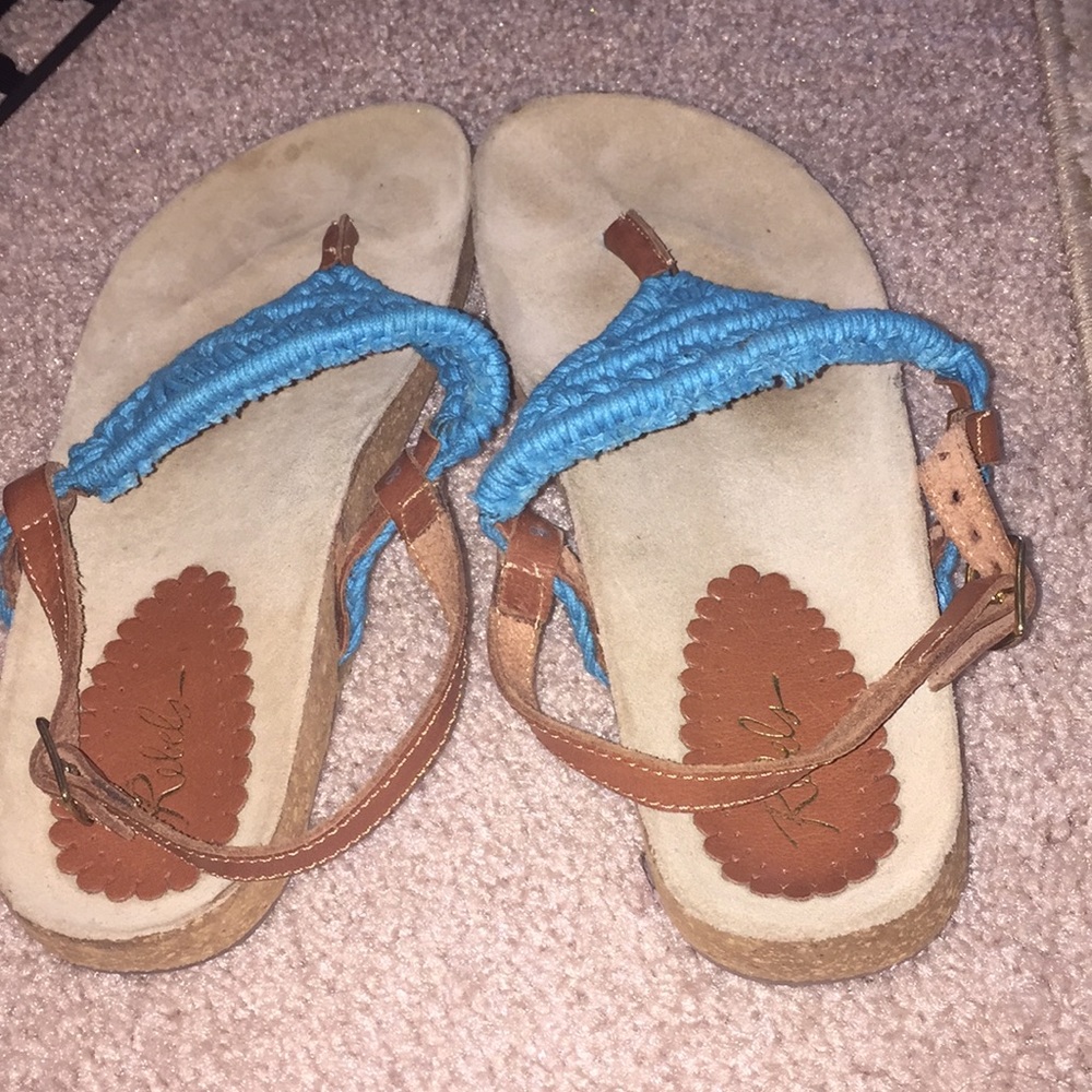 Turquoise sandals - Picture 2 of 3